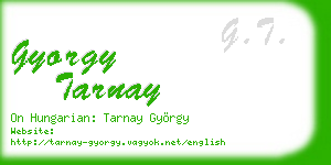 gyorgy tarnay business card